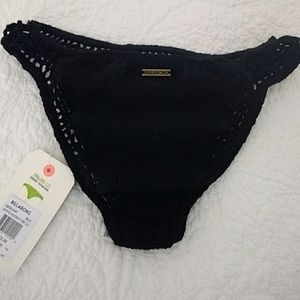 Black cotton lace bikini bottom never worn.
